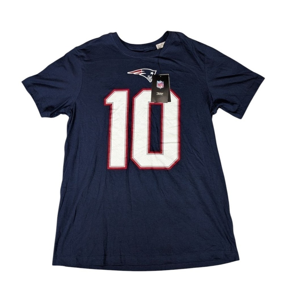 Nike‎ New England Patriots Mac Jones 10 NFL T-Shirt Mens Medium Navy Blue N199